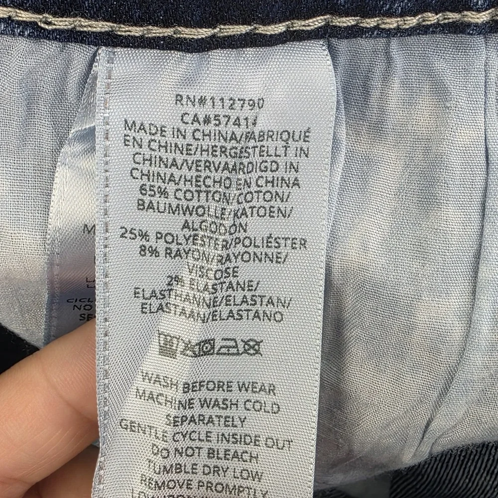 True Religion Jeans Mens 36 Ricky Big T Relaxed Straight Medium Aventurine Blue